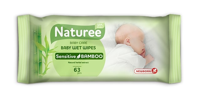 Полимерная упаковка для детских влажных салфеток Naturee