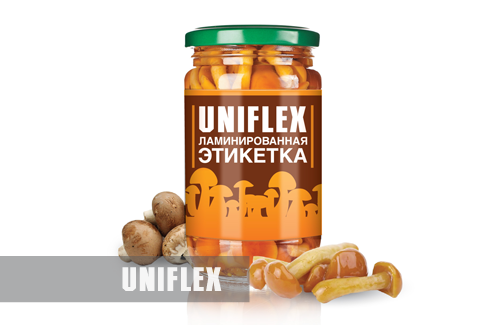 Этикетка с ламинацией для маринованных грибов